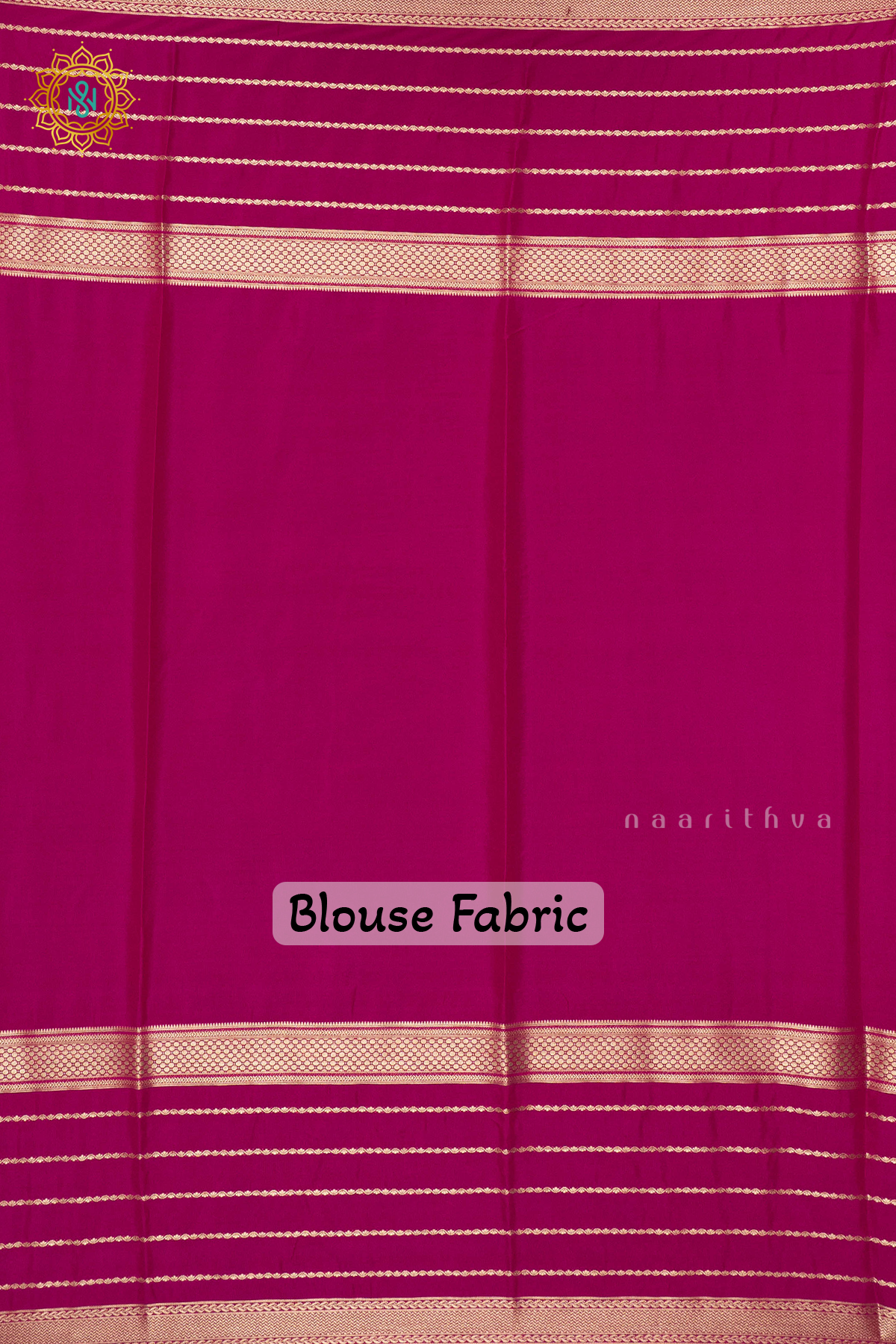 CYAN GREEN WITH PINK - SEMI MYSORE CREPE SILK