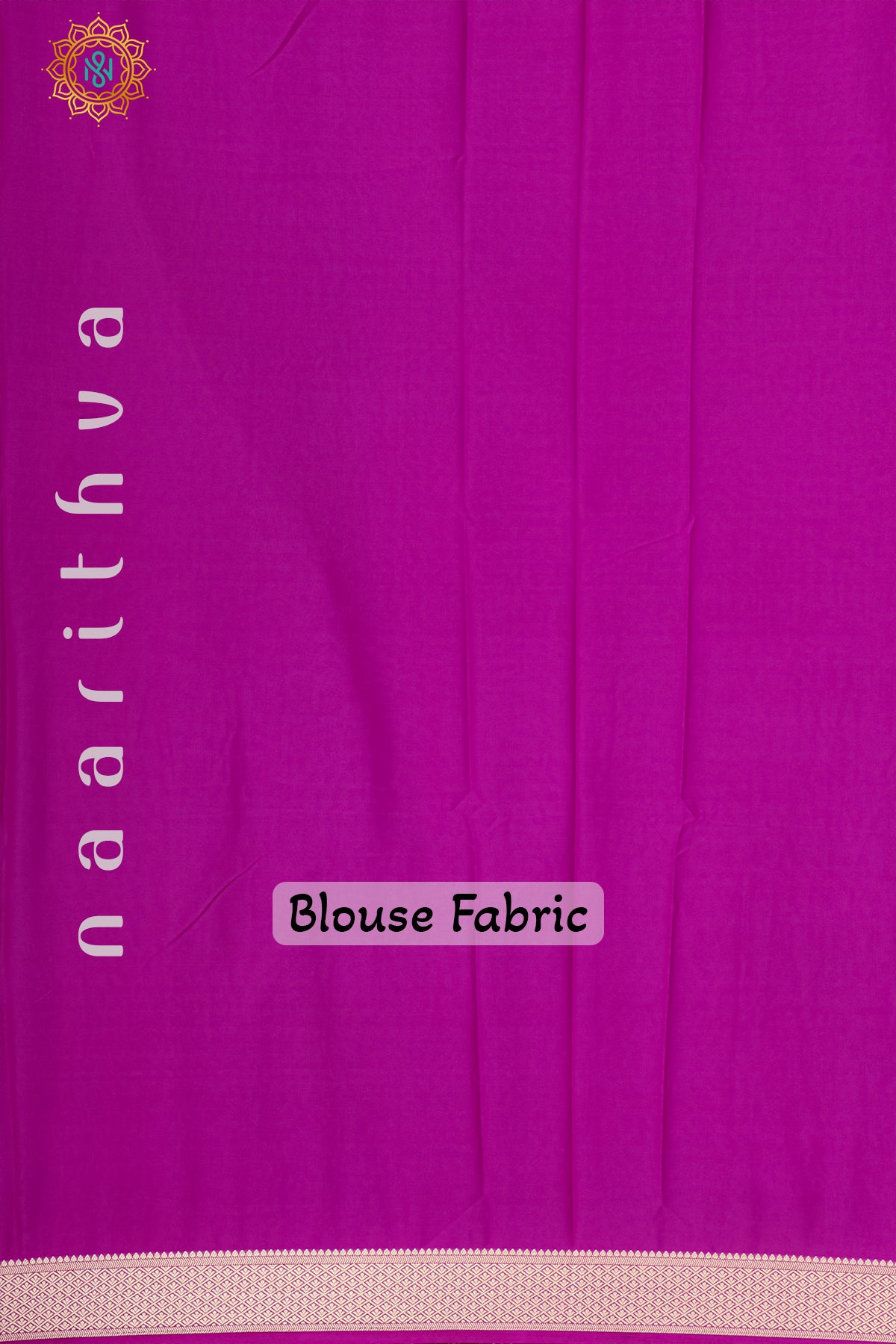 SKY BLUE WITH PINK & WINE - SEMI MYSORE CREPE SILK