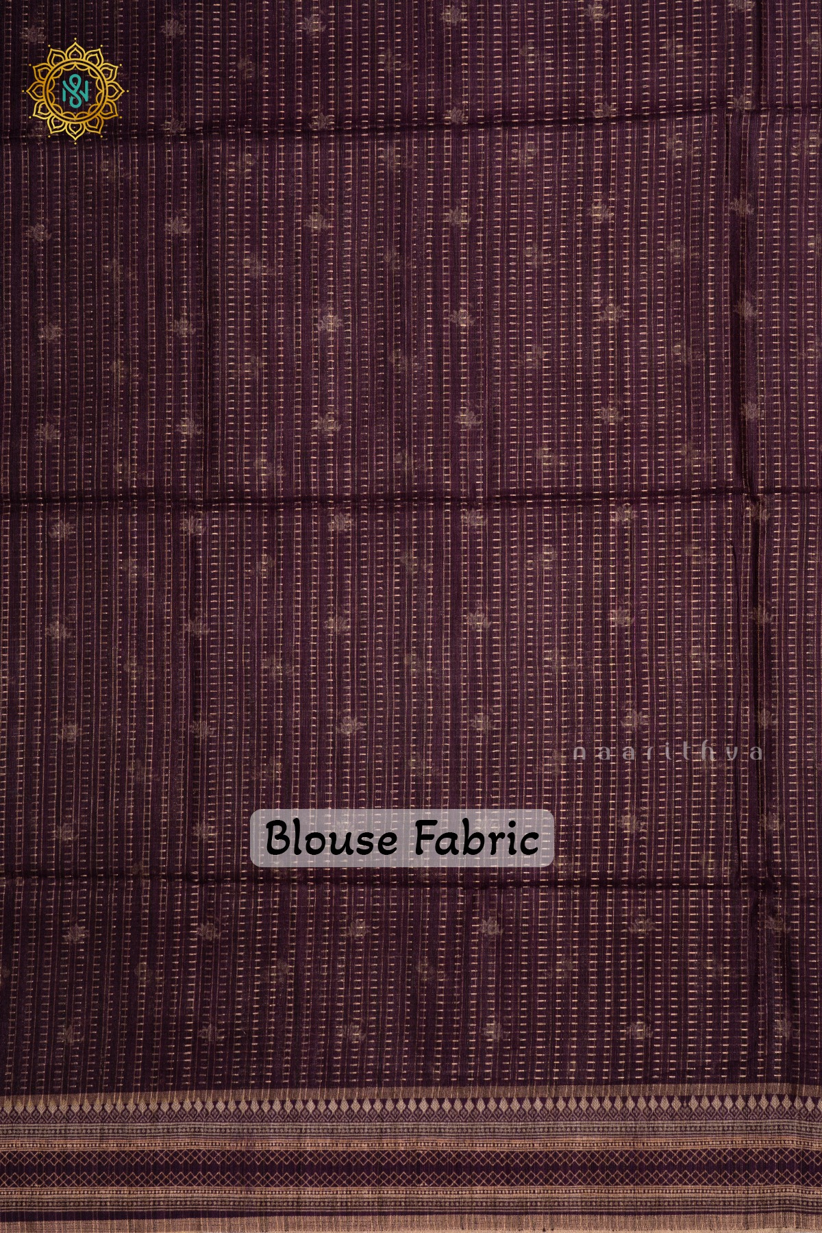 Lavender With Purple Semi Tussar Silk Saree With Printed Body, Zari Stripes And Printed Border