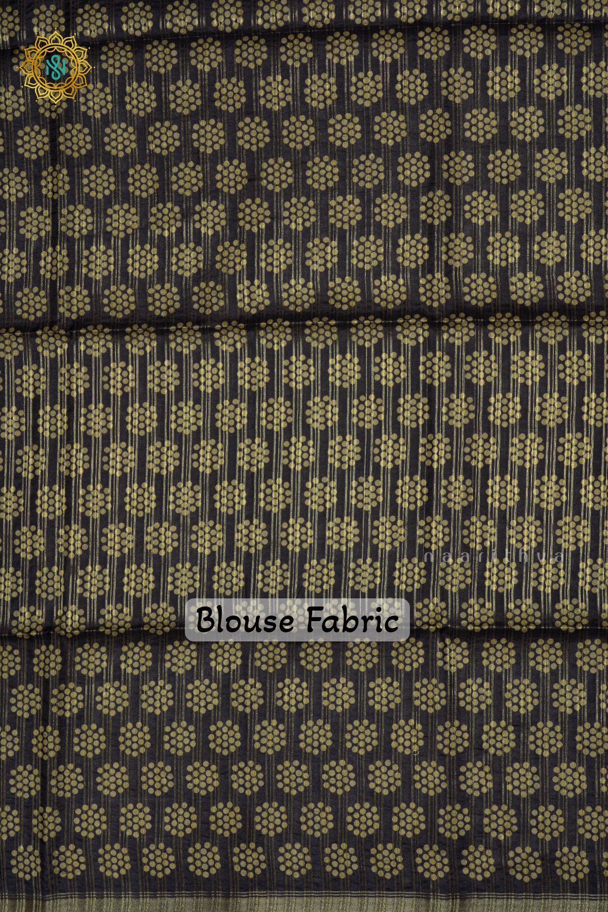 OLIVE GREEN - SEMI TUSSAR SILK SAREE PRINTED BODY, CONTRAST BORDER