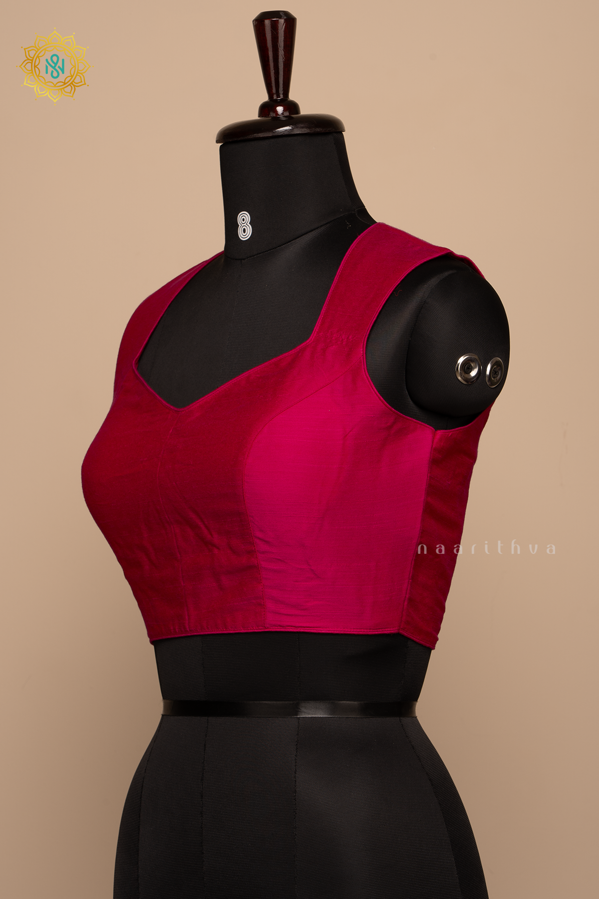 Rani Pink - Raw Silk Readymade Blouse