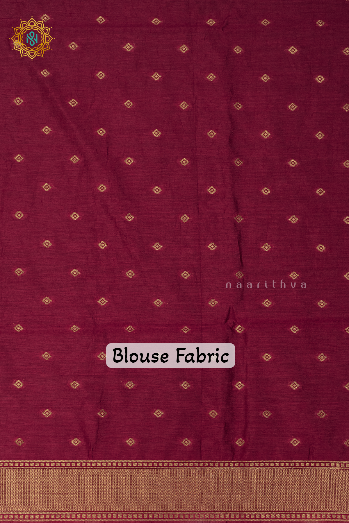 OFF WHITE WITH MAROON - SEMI RAW SILK