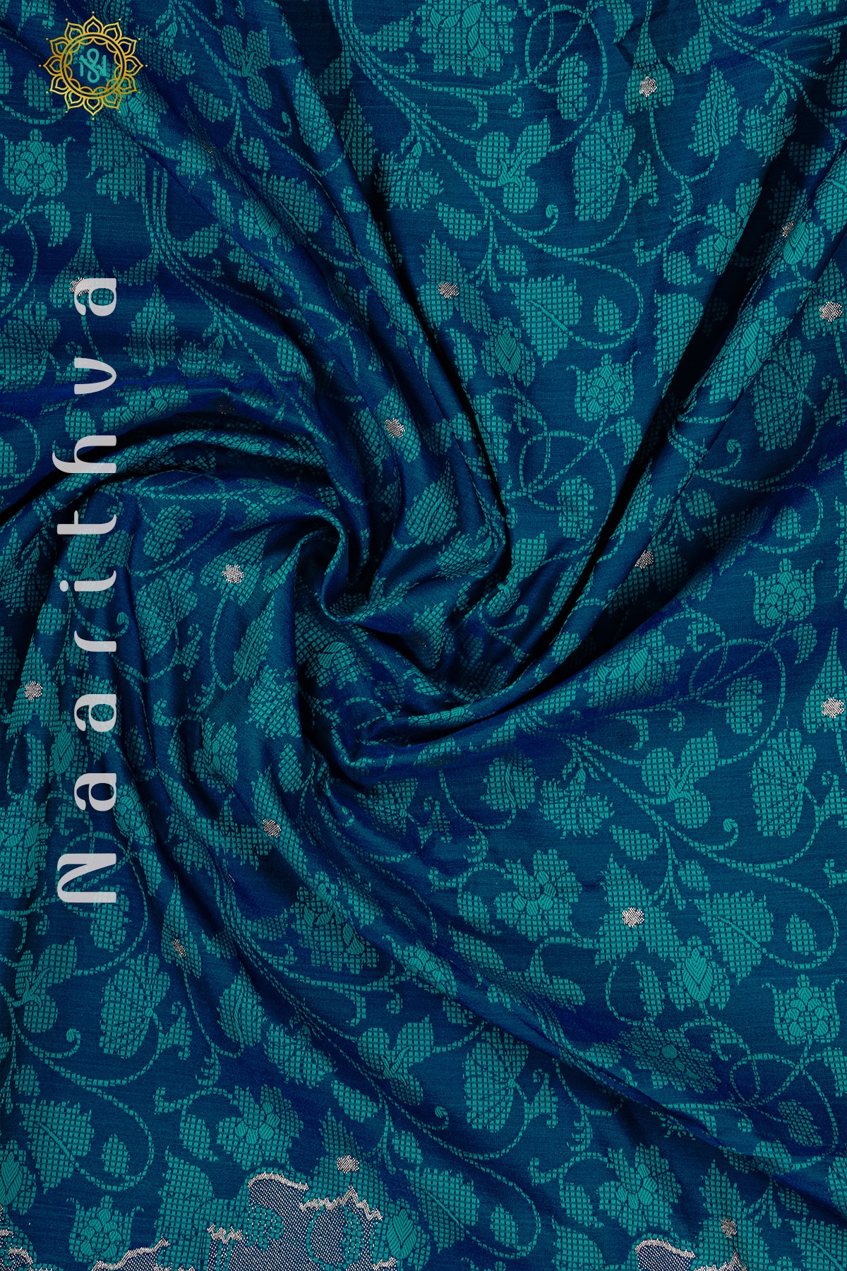BLUE - SATIN SILK WITH TANCHOI WEAVING