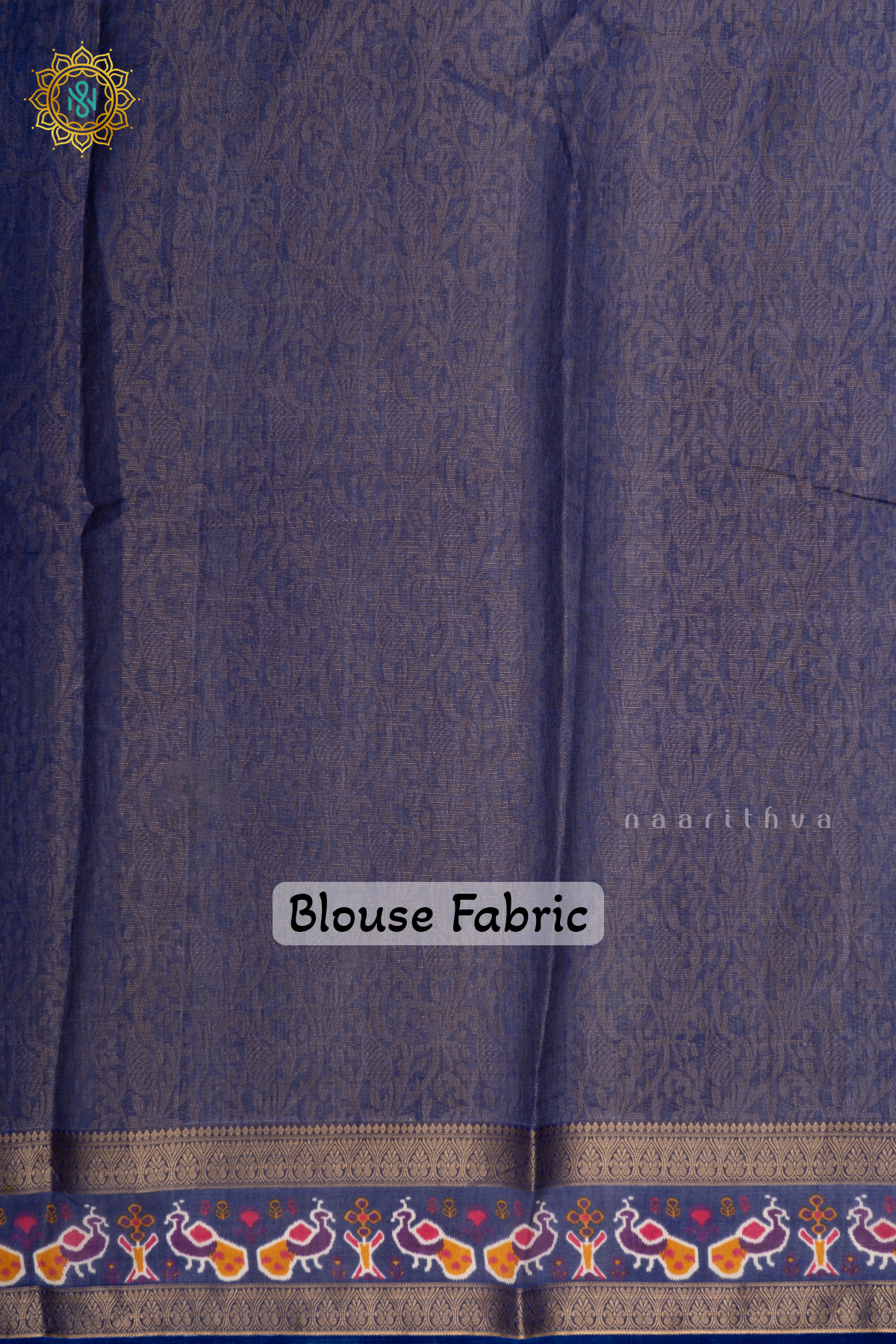 Sky Blue With Navy Blue Dola Silk Saree With Zari Woven Body And Printed Zari Border