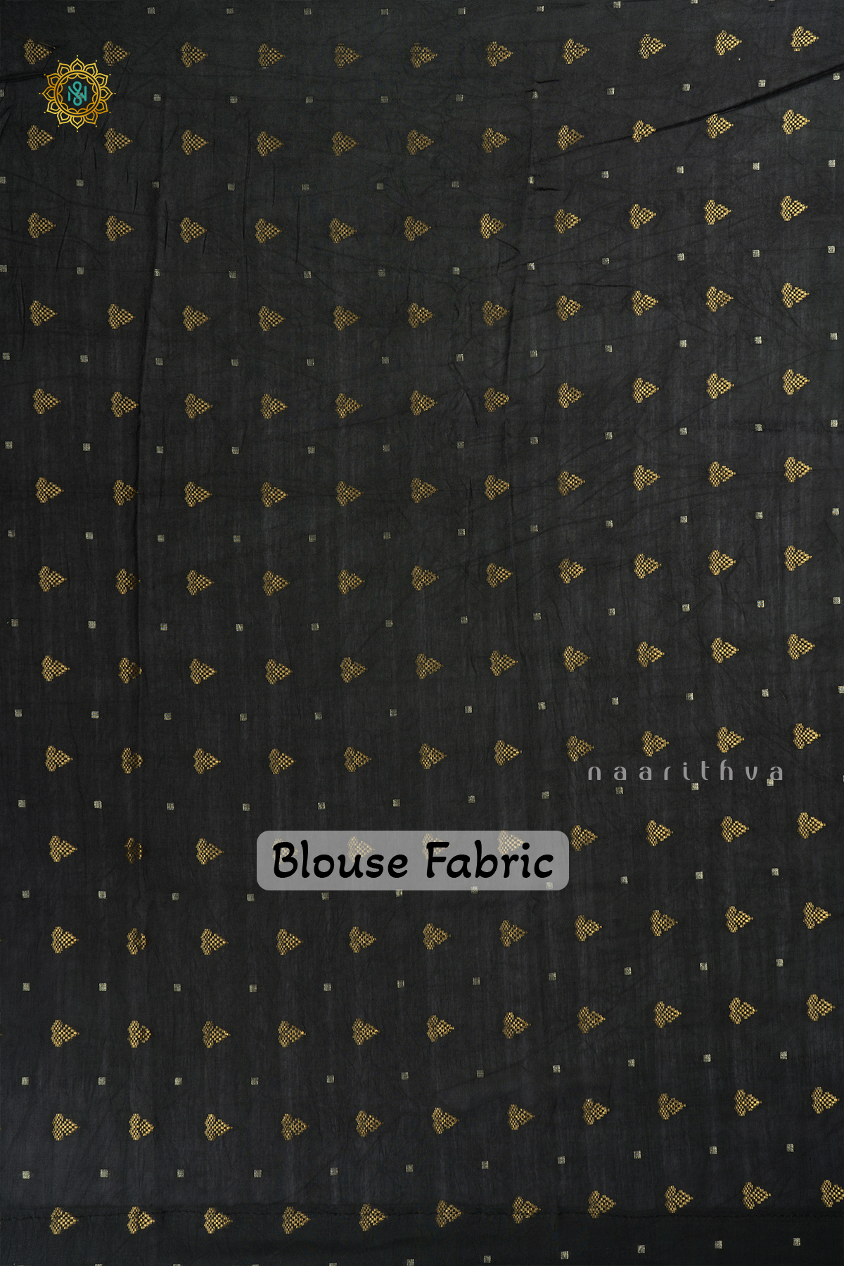 Black With Off White Printed Semi Crepe Silk Saree With Contrast Bentex Zari Border & Pallu