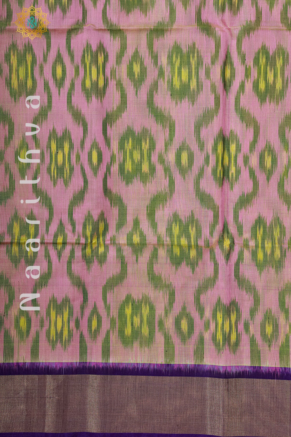 DUAL SHADE OF LIGHT PINK WITH PURPLE - IKAT SICO