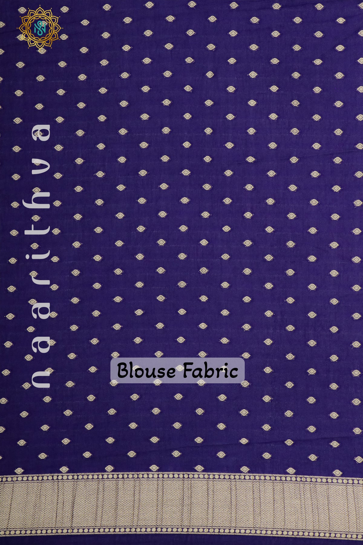 LAVENDER WITH NAVY BLUE - SEMI CREPE GEORGETTE