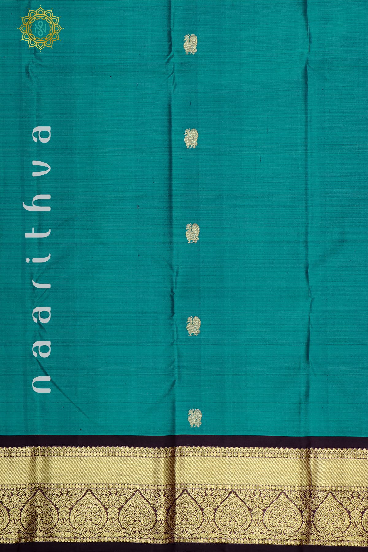 BLUE WITH DEEP WINE - PURE KANJIVARAM SILK