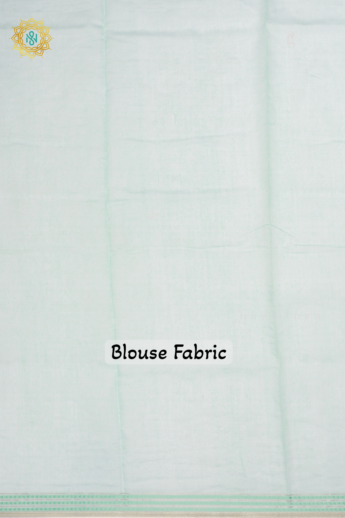 LIGHT GREEN - CHANDERI  COTTON SAREE WITH EMBROIDERY BUTTAS,  PALLU AND  THREAD WOVEN BORDER