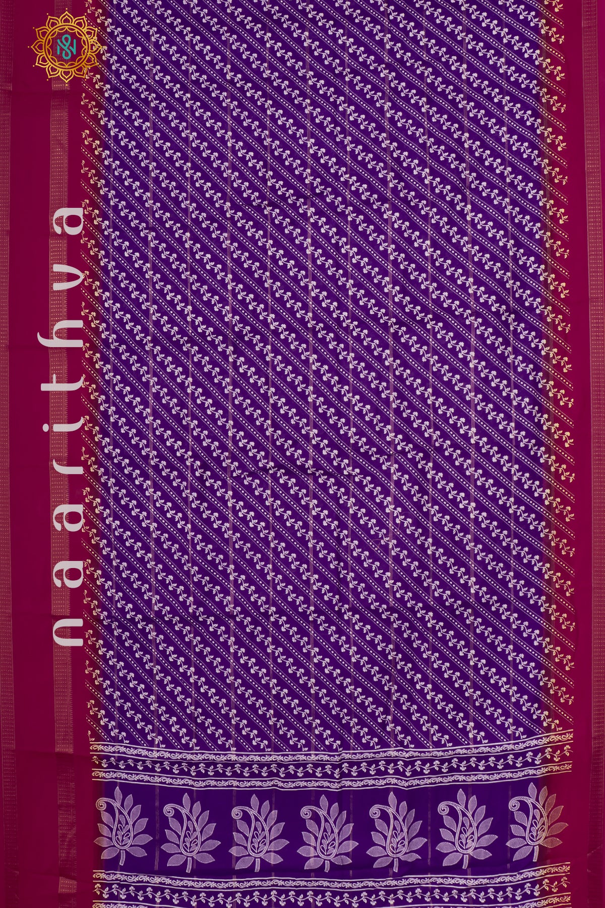 PURPLE WITH PINK - SEMI GEORGETTE