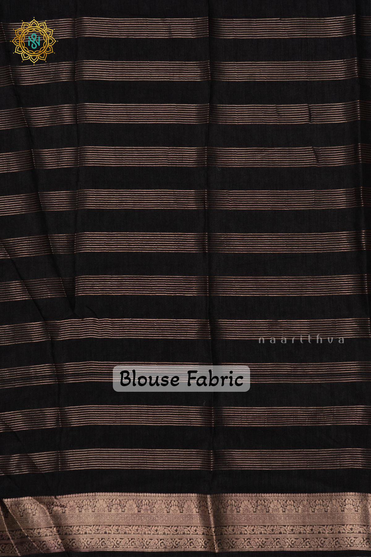 OFF WHITE WITH BLACK - SEMI GEORGETTE