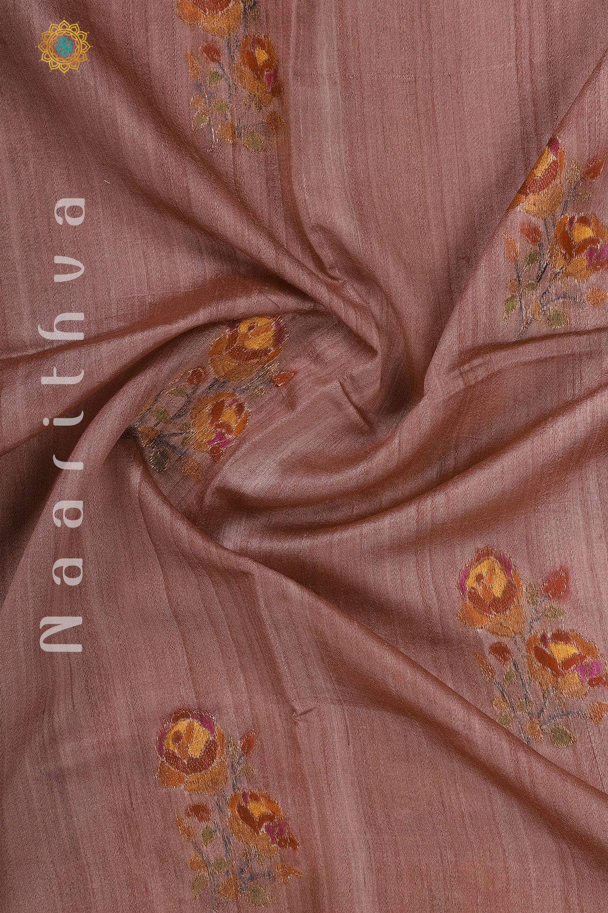 MAUVE - PURE HANDLOOM TUSSAR SILK