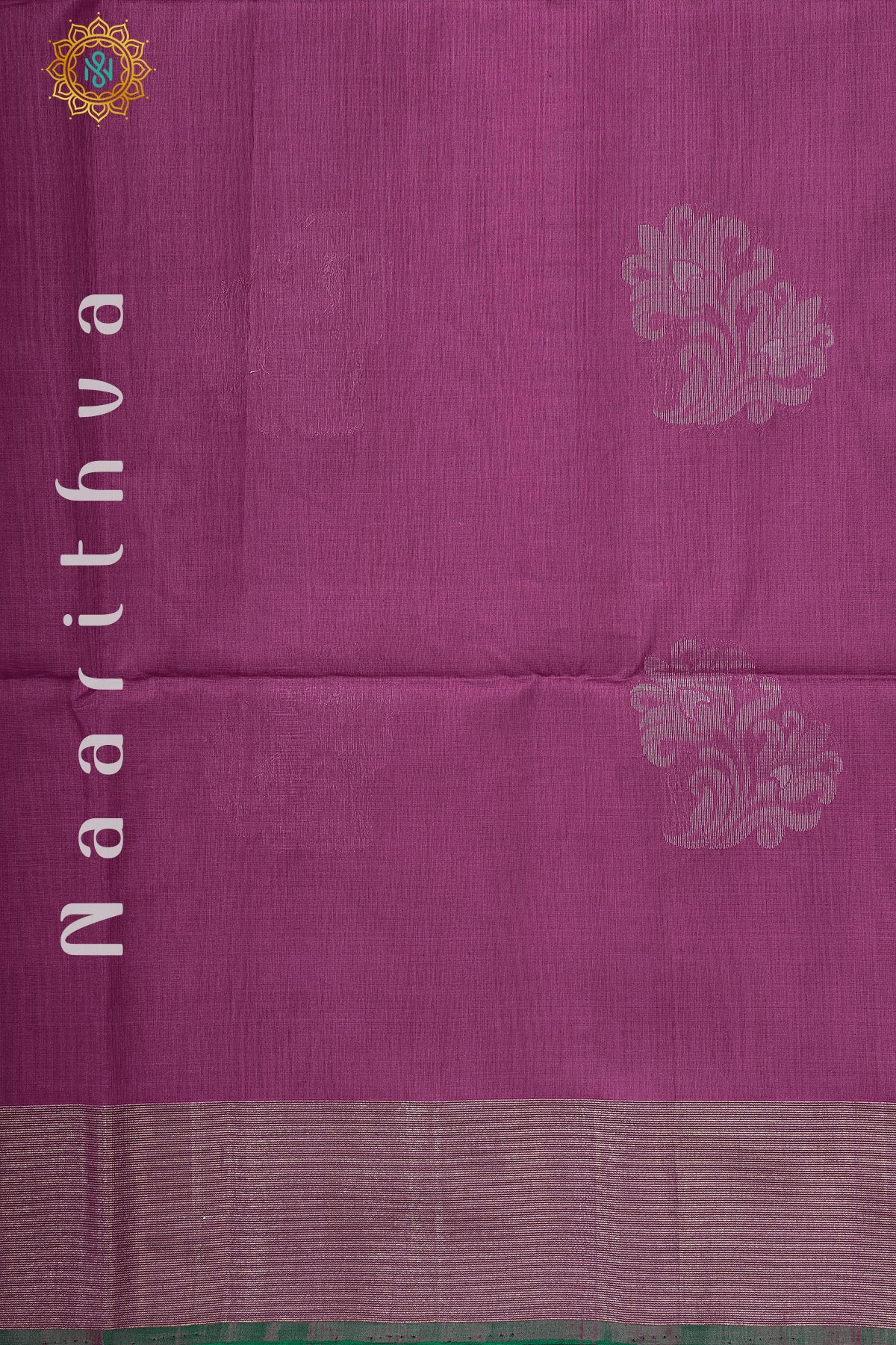 PINK WITH GREEN - SILK COTTON
