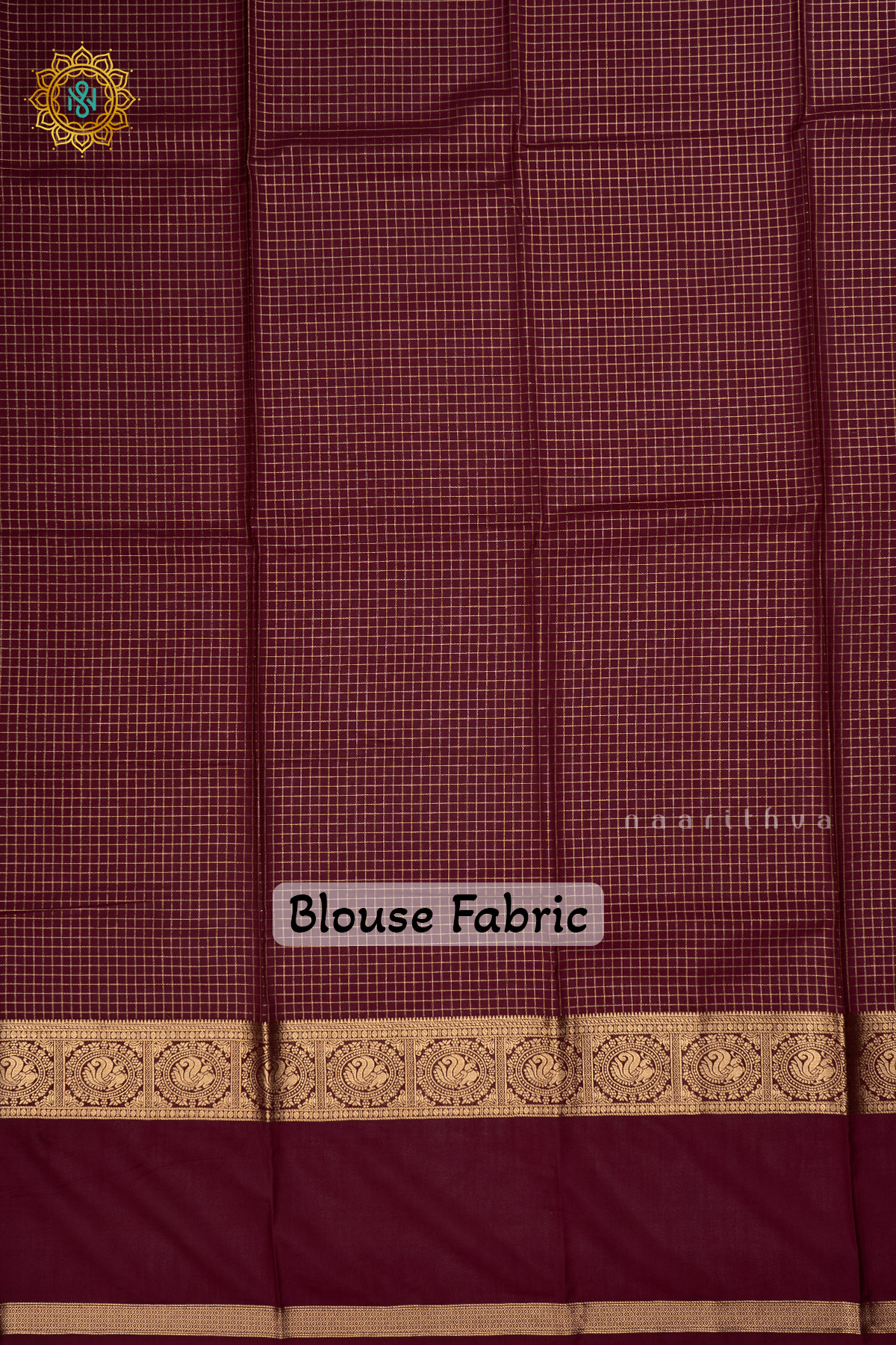 Wine with lavender - Semi Crepe Silk Saree with Allover Plain Body with Contrast Zari Border, Pallu and Blouse