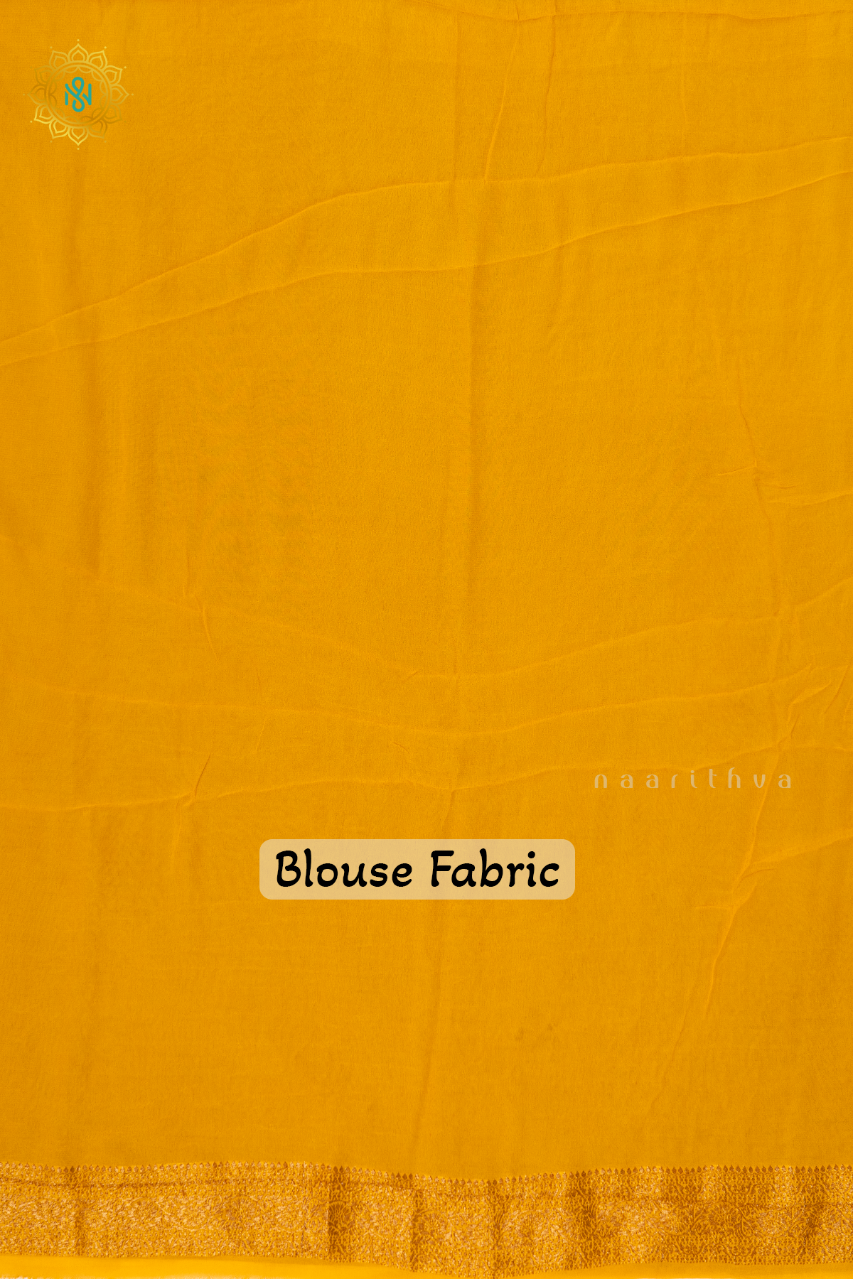 BOTTLE GREEN WITH YELLOW - SEMI GEORGETTE