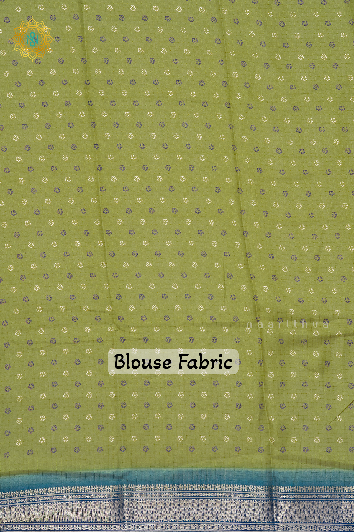 PARROT GREEN WITH TEAL BLUE - DOLA SILK
