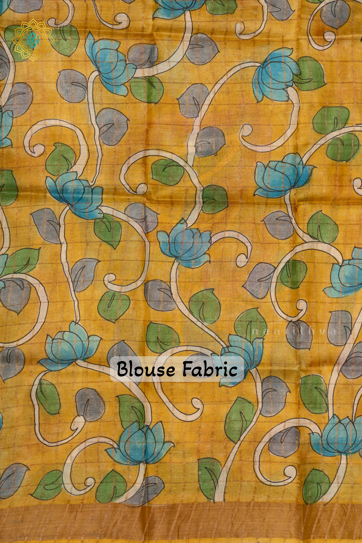 MARRON WITH MUSTARD - PURE TUSSAR SILK