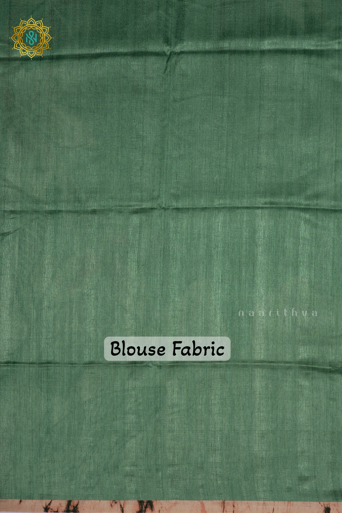 Green - Semi Gicha Tussar Silk Saree with Allover Printed Body, Pallu and Blouse
