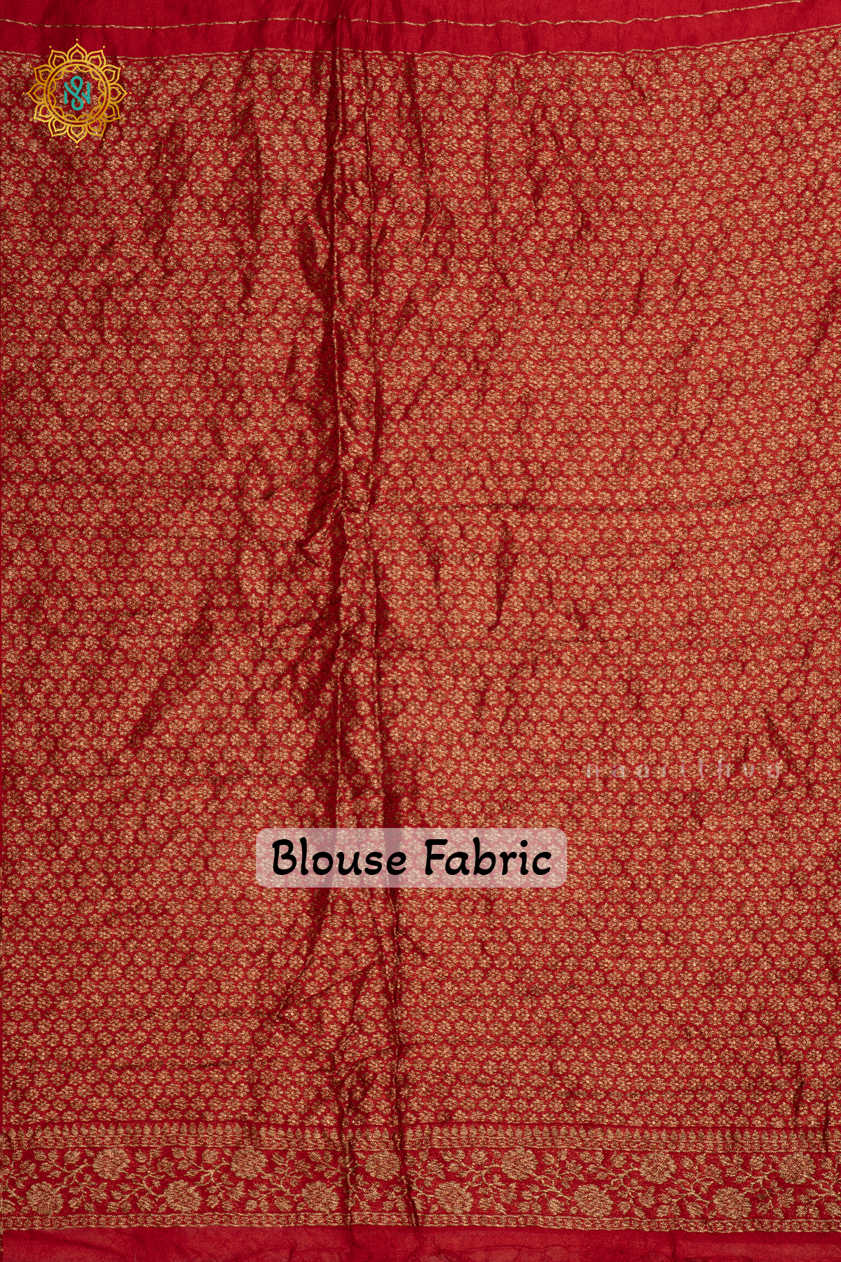 RED - SEMI TUSSAR WITH BANDHANI TIE & DYE