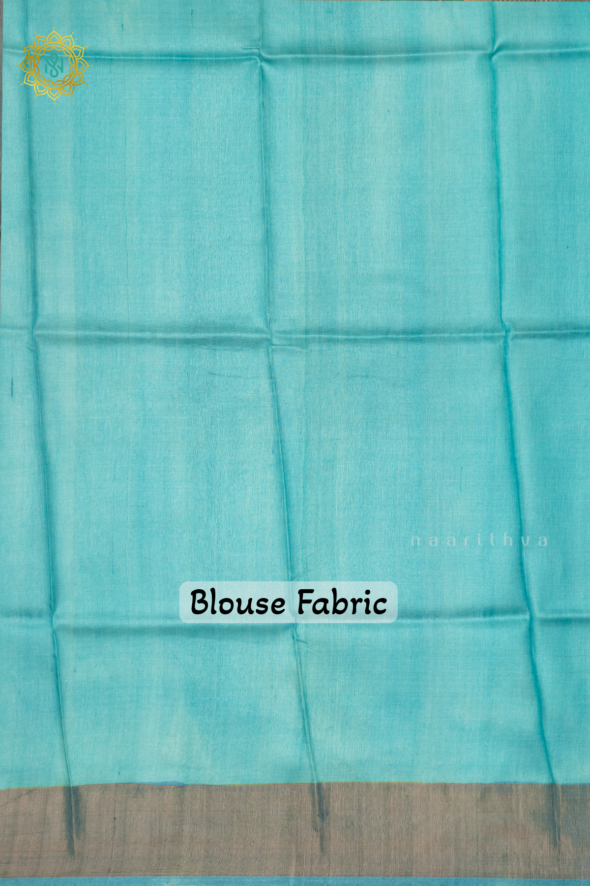 AQUA BLUE WITH SKY BLUE - PURE TUSSAR SILK