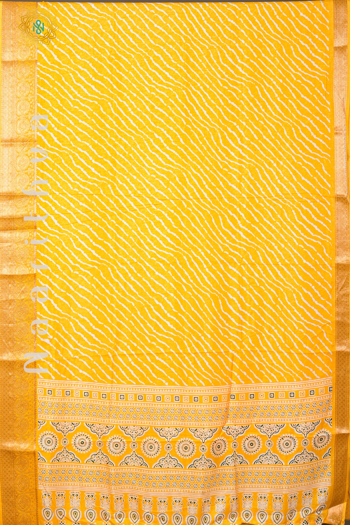YELLOW - CASUAL WEAR PRINTED BUTTER CREPE