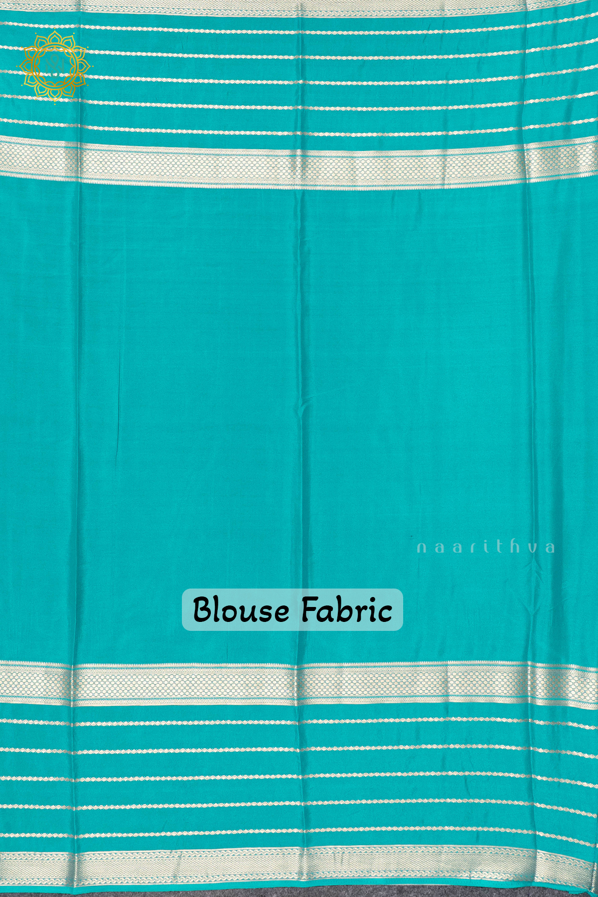 YELLOW WITH CYAN GREEN - SEMI MYSORE CREPE SILK