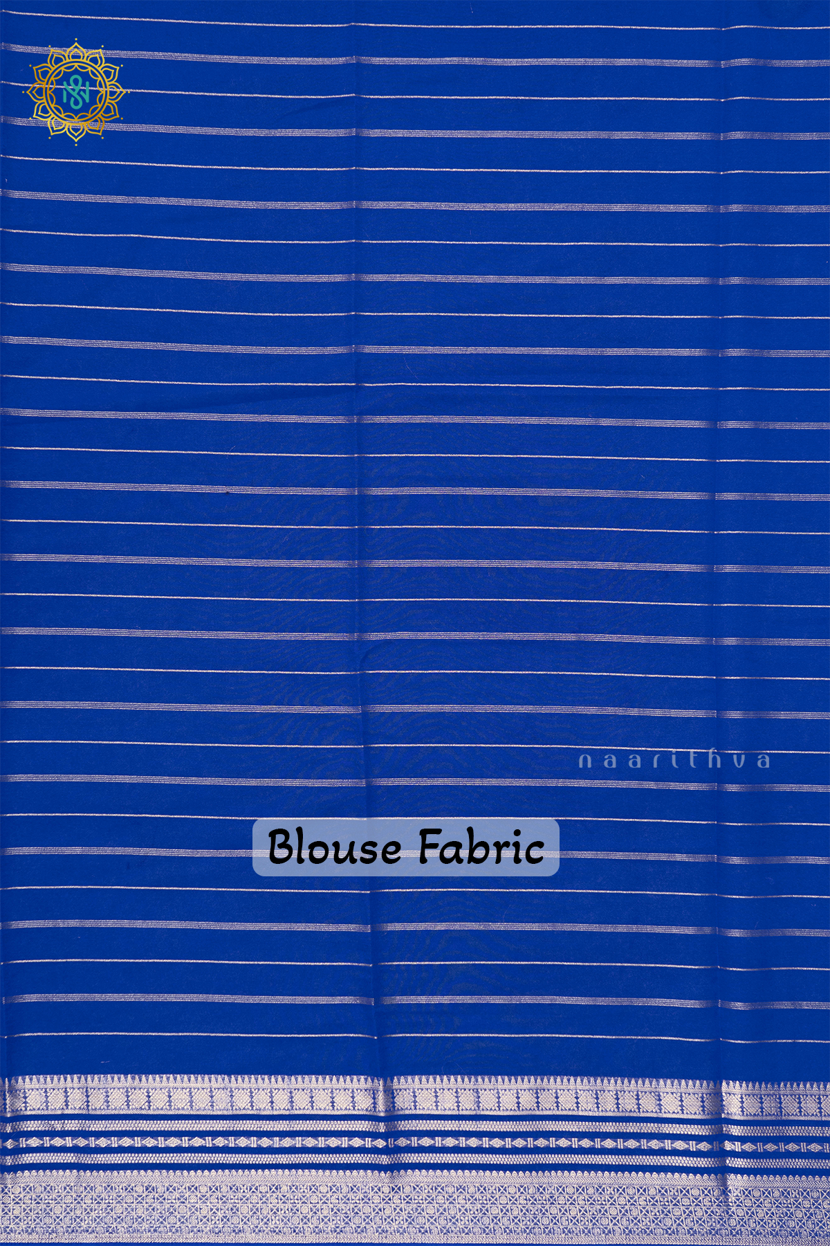 SKY BLUE WITH ROYAL BLUE - SEMI GEORGETTE