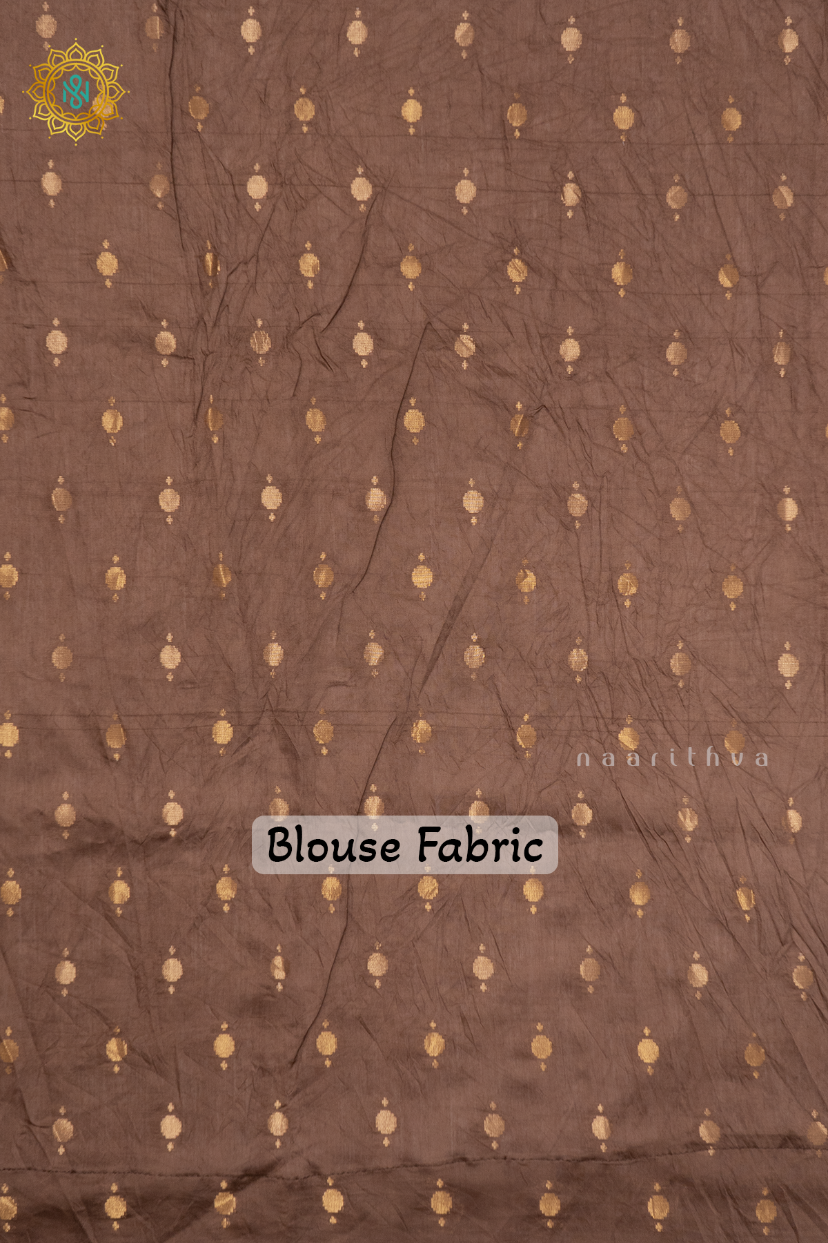 BROWN WITH BEIGE - SEMI CREPE SILK