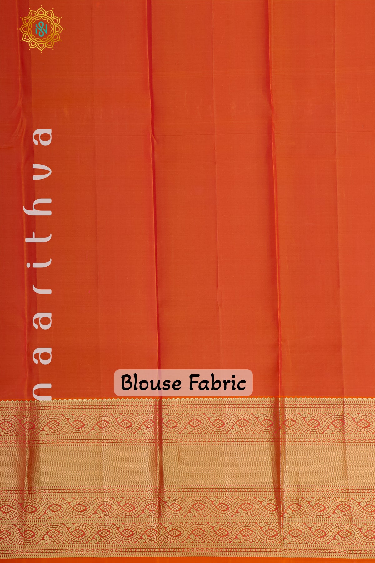 PARROT GREEN WITH ORANGE - PURE KANJIVARAM SILK