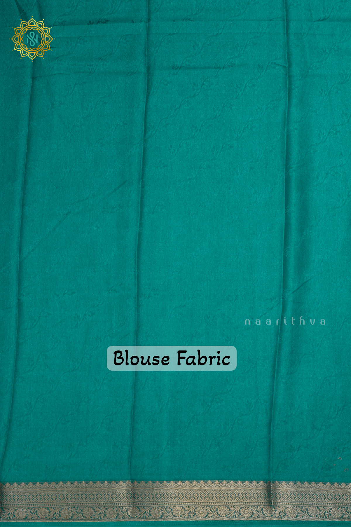 CYAN BLUE - SEMI GEORGETTE SAREE PRINTED BODY WITH ZARI BORDER