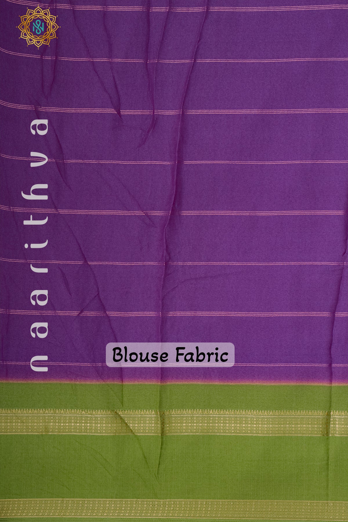 PURPLE WITH GREEN - SEMI GEORGETTE