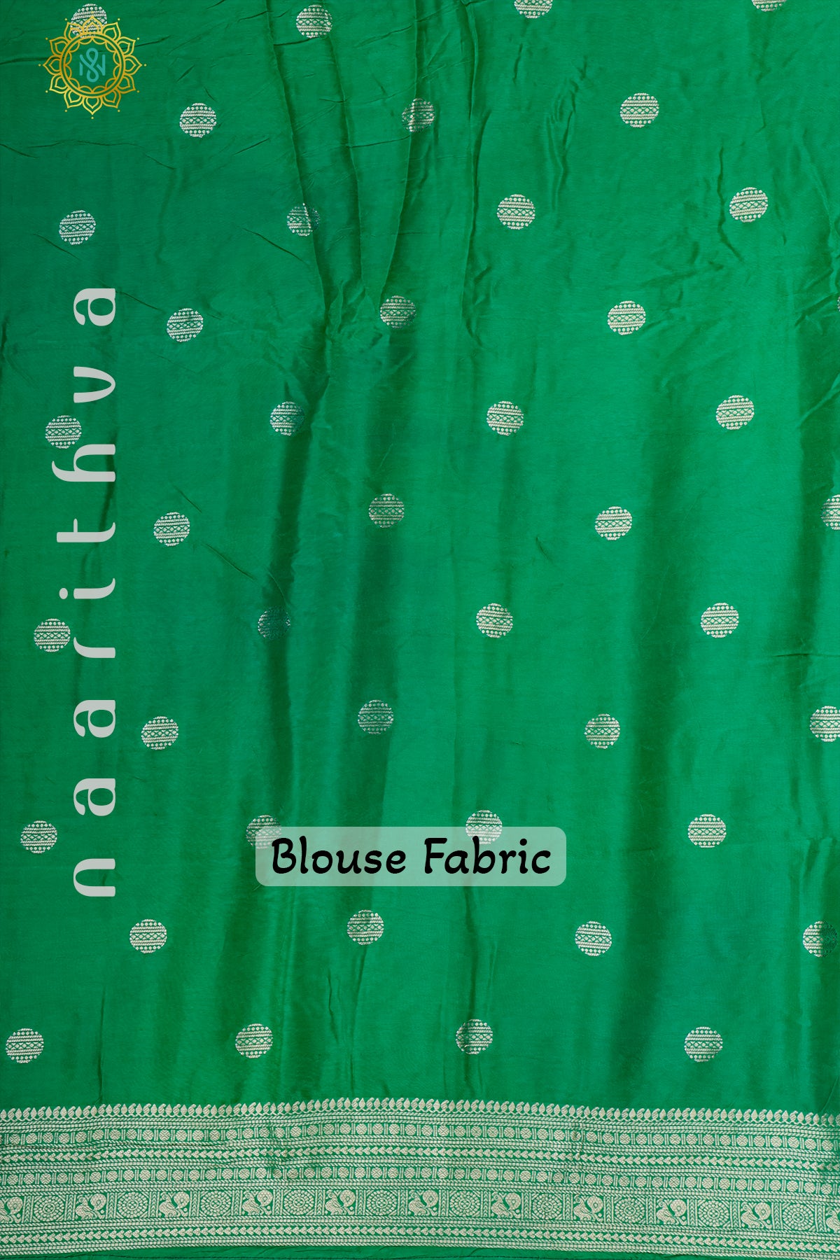 NAVY BLUE WITH GREEN - DOLA SILK