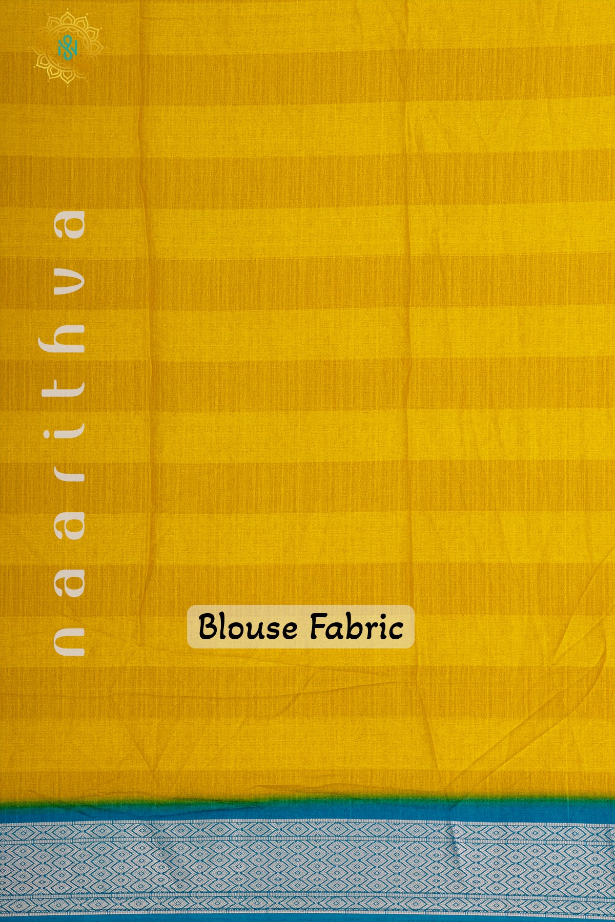 YELLOW WITH SKY BLUE - SEMI GEORGETTE