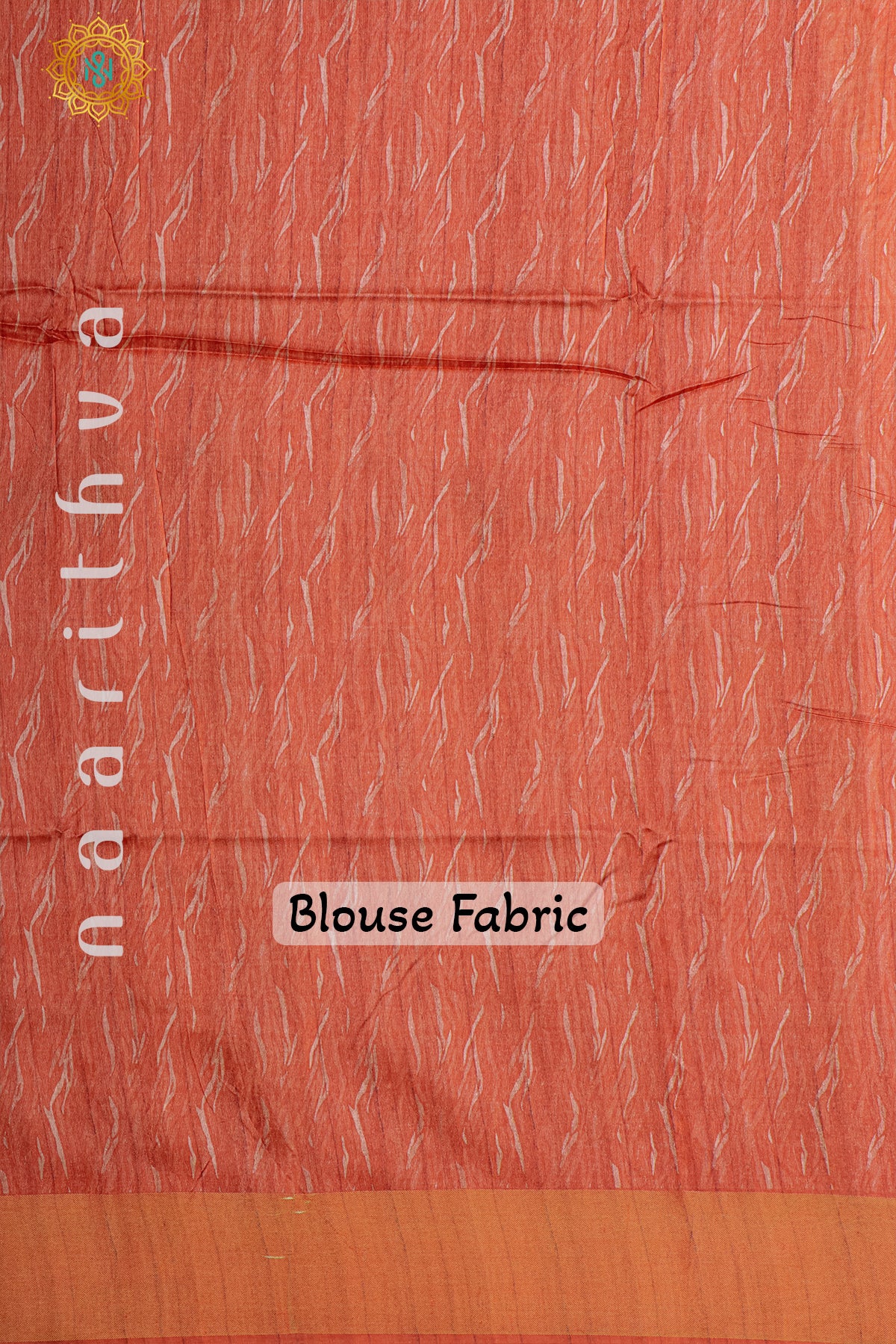 BEIGE WITH ORANGE - SEMI TUSSAR SILK