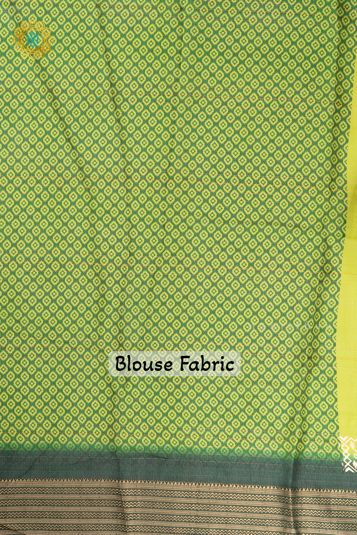 PARROT GREEN WITH BOTTLE GREEN - SEMI GEORGETTE