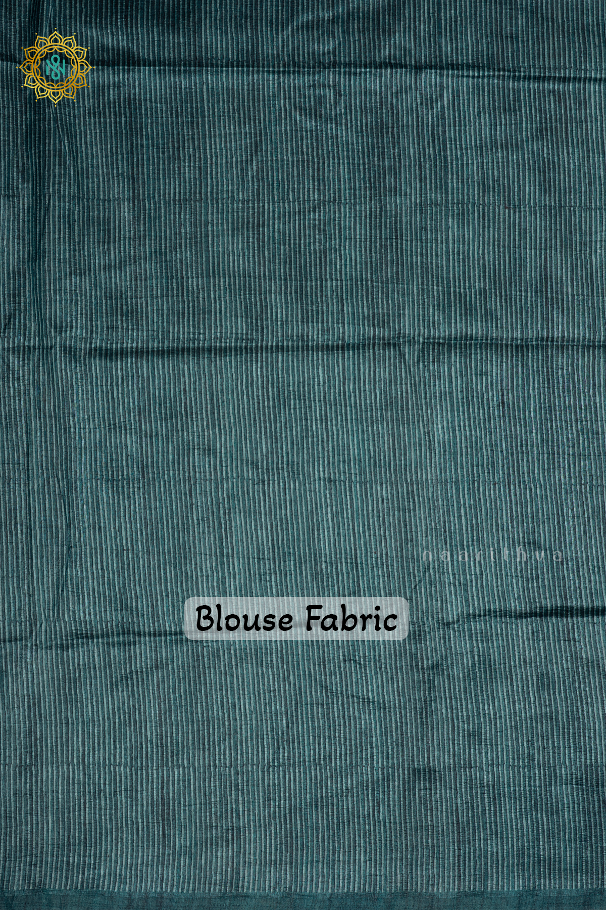 Off White with Blue - Semi Gicha Tussar Silk Saree with Allover Printed Body, Pallu and Blouse