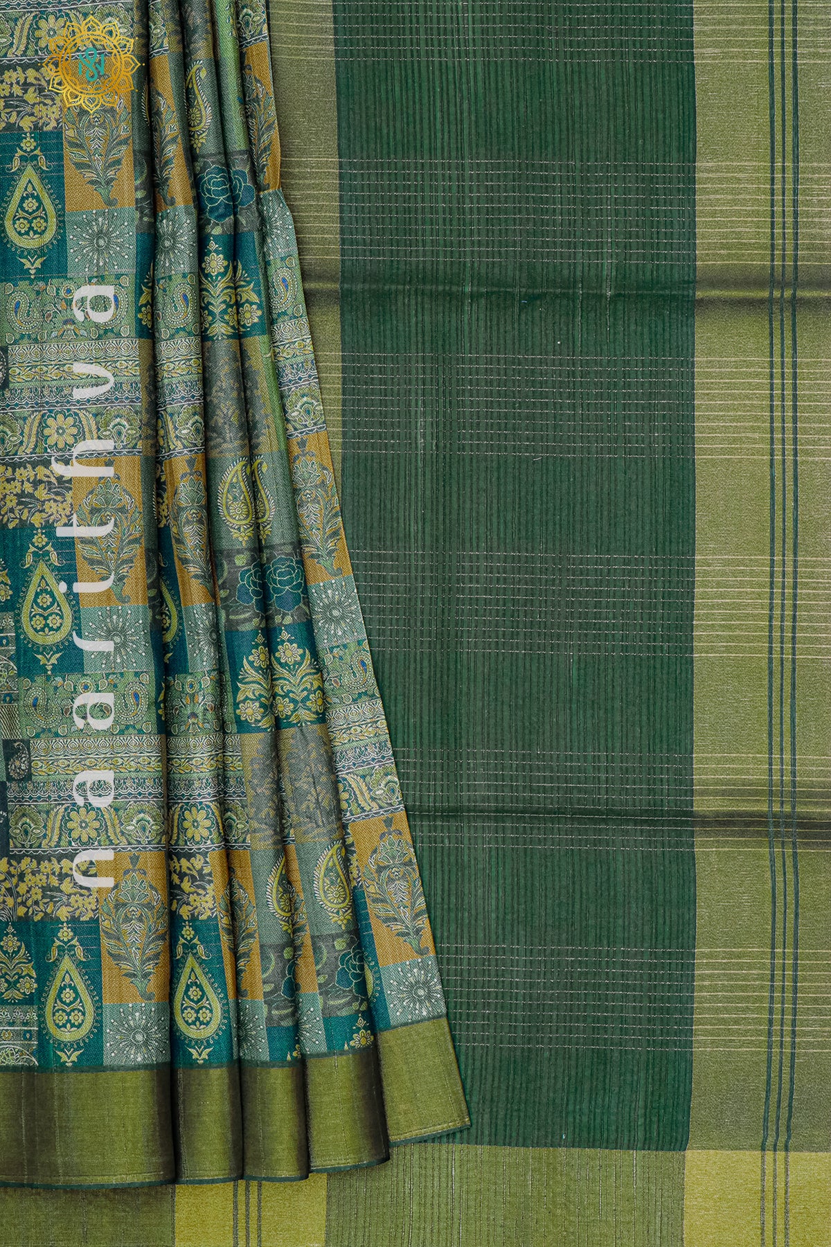 GREEN - SEMI TUSSAR SILK