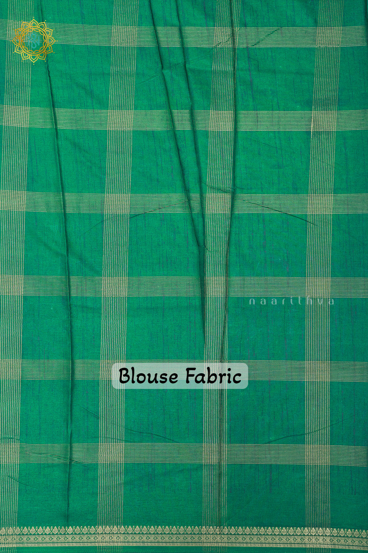 WHITE WITH GREEN - SEMI SILK