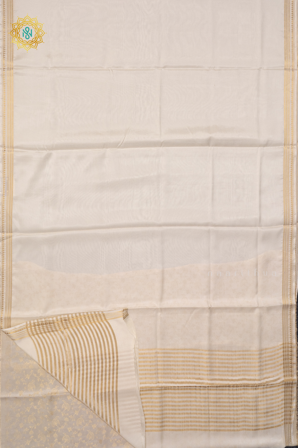 WHITE - SEMI MYSORE CREPE SILK