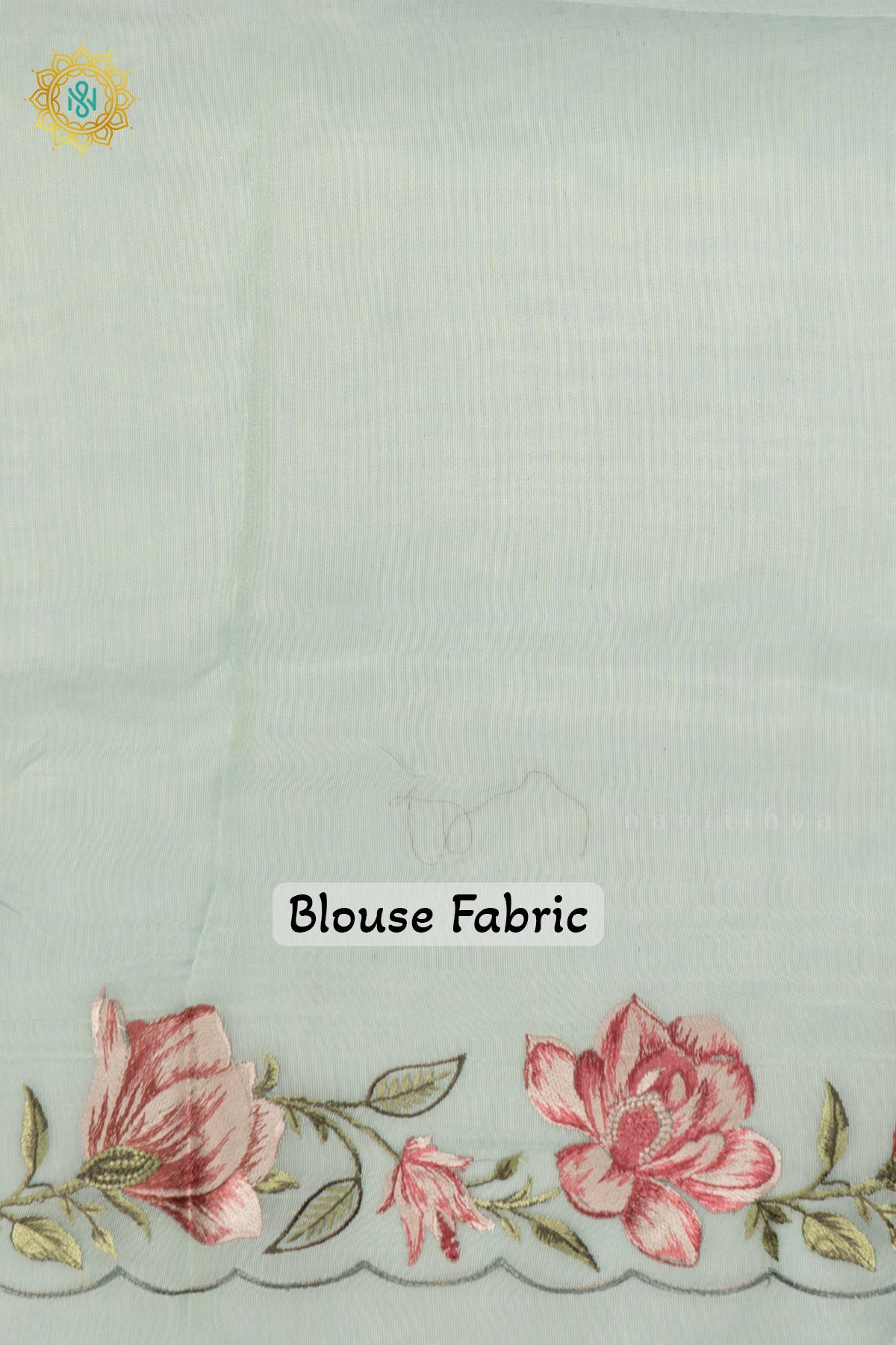 Light Aqua Blue Organza Tissue Saree Allover Embroidery Buttas with Cutwork and Embroidery Border