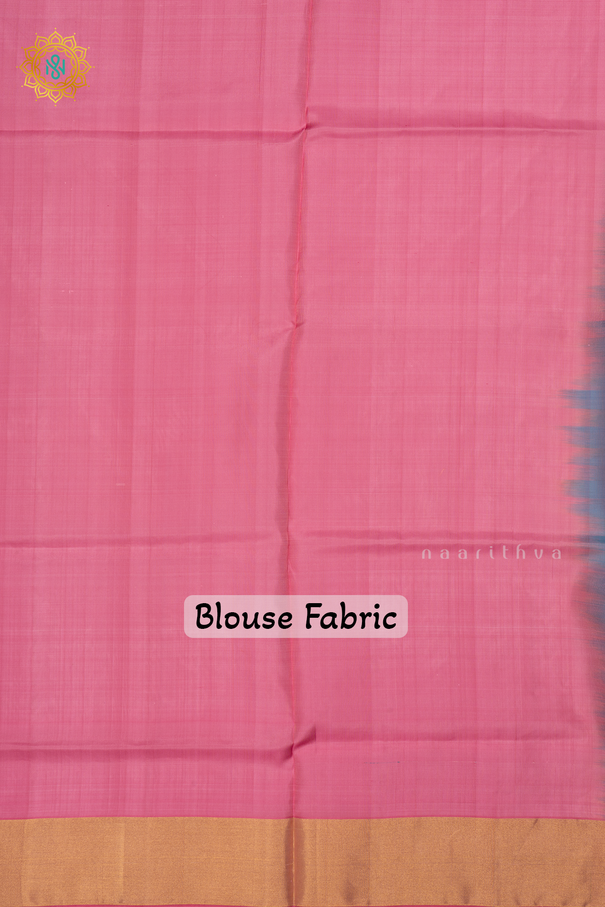 Blue with Pinkish Lavender Pure Mix Kanjivaram Soft Silk Saree with All-Over Zari Buttas and a Contrast Zari Border