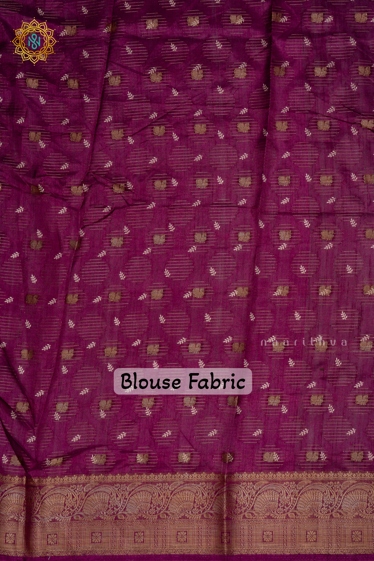 WINE - DOLA SILK SAREE WITH PRINTED BODY AND ZARI BORDER