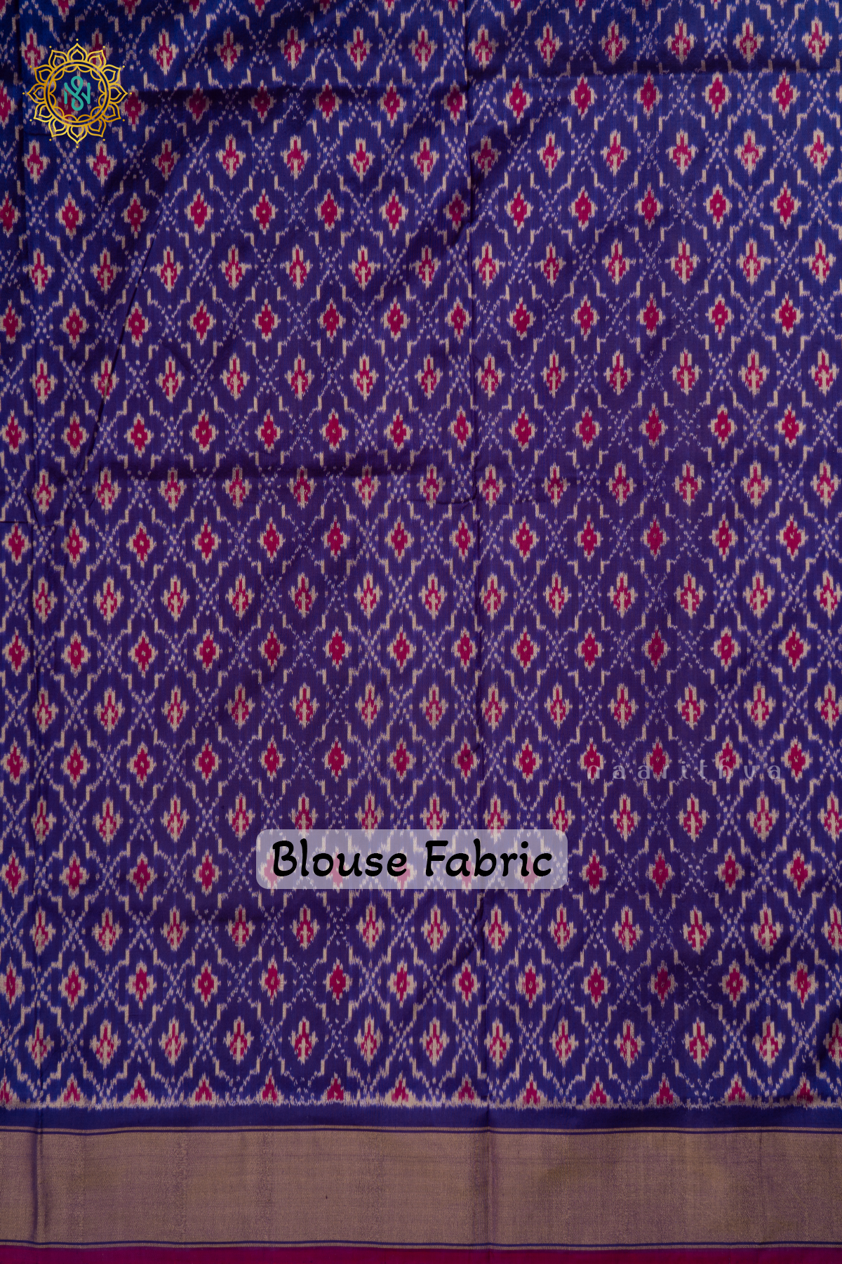 Purple Ikkat Pure Silk Saree with Patola Printed Body and Zari Border