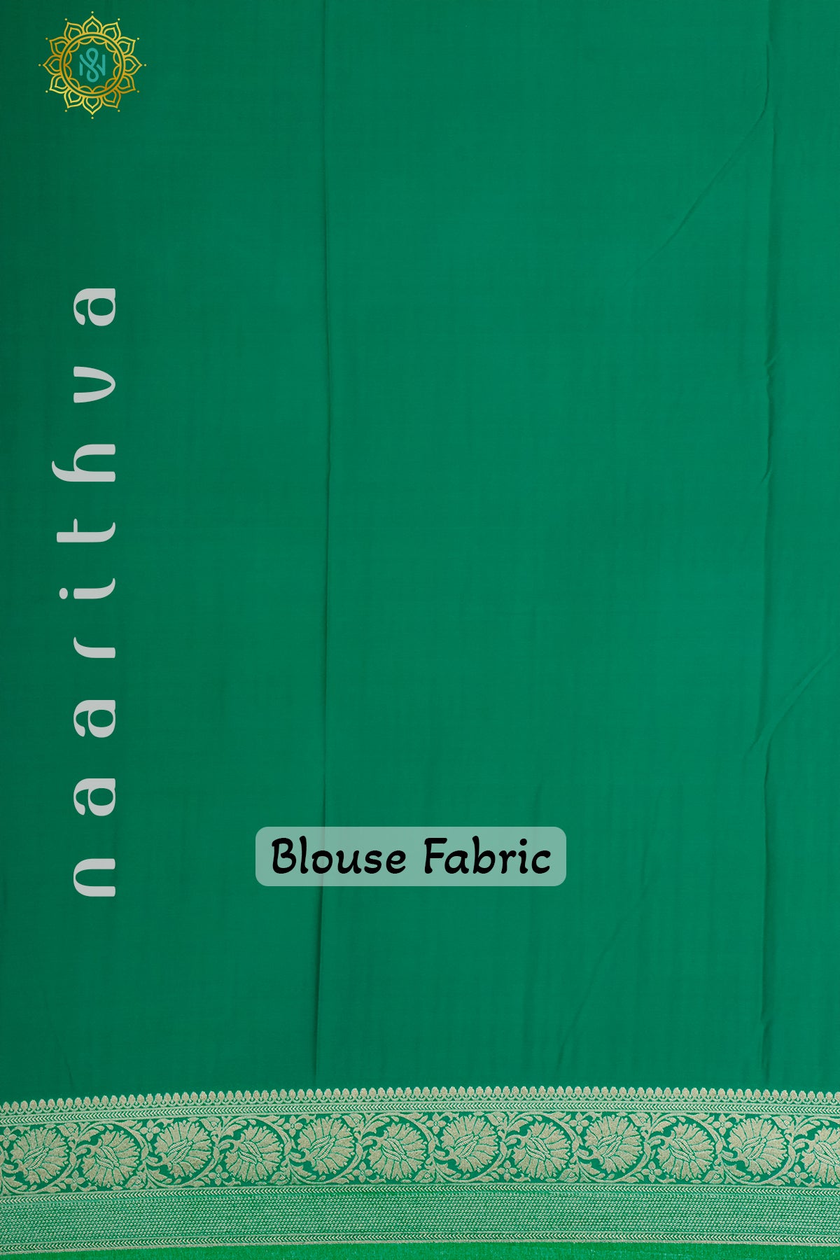 ROYAL BLUE WITH AQUA GREEN - SEMI MYSORE CREPE SILK