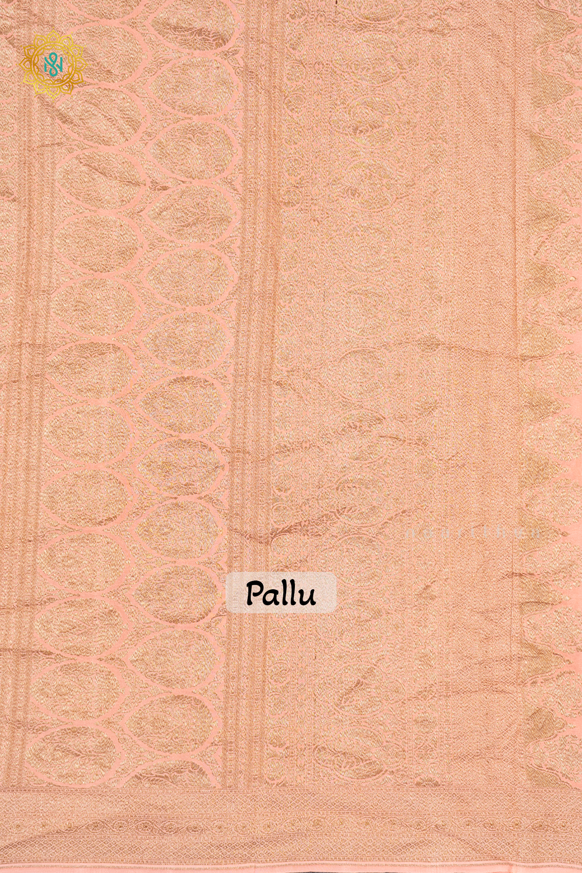 YELLOW WITH PEACH - PURE BANRASI CREPE SILK