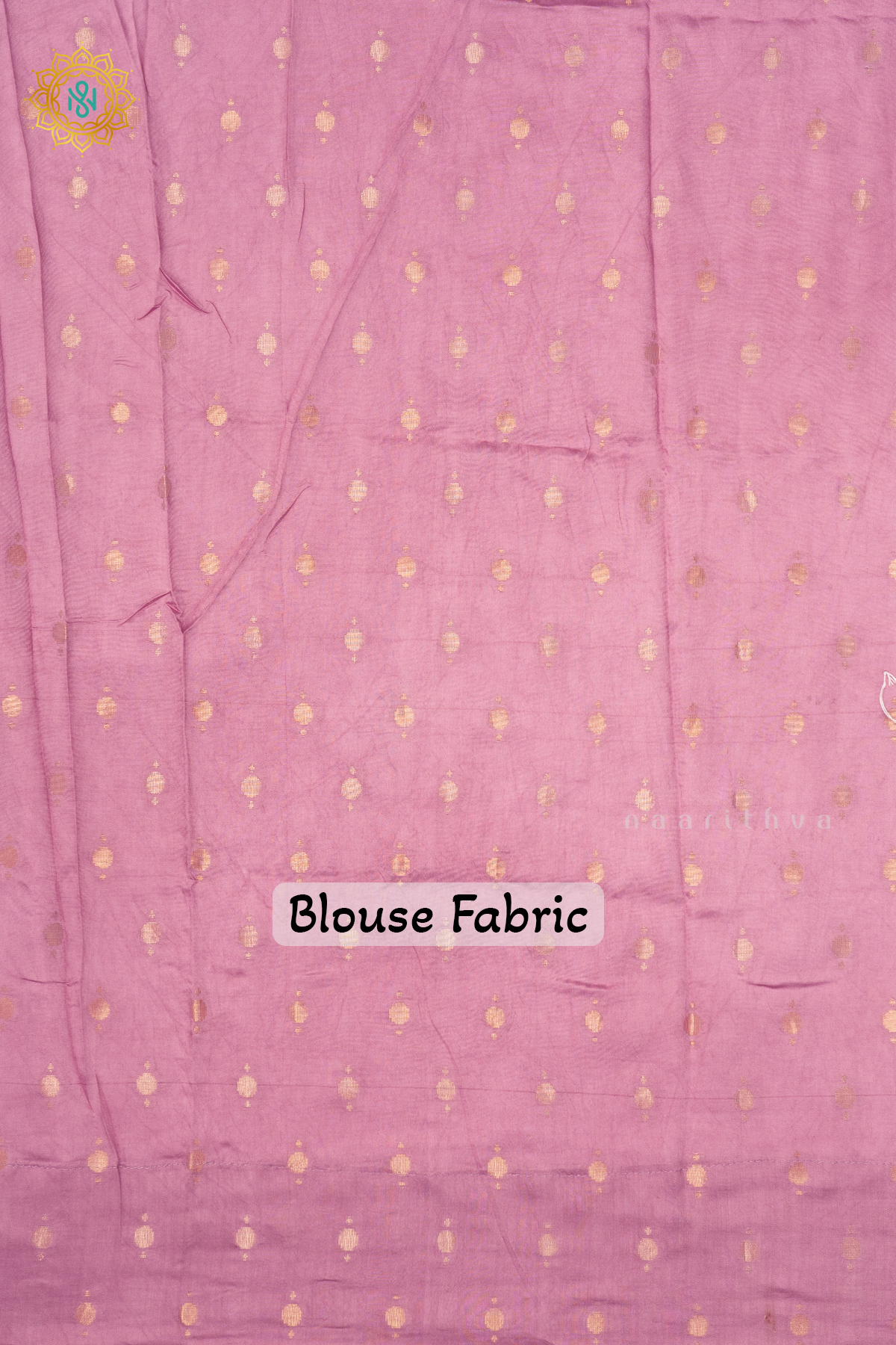 OFF WHITE WITH PINK - SEMI CREPE SILK