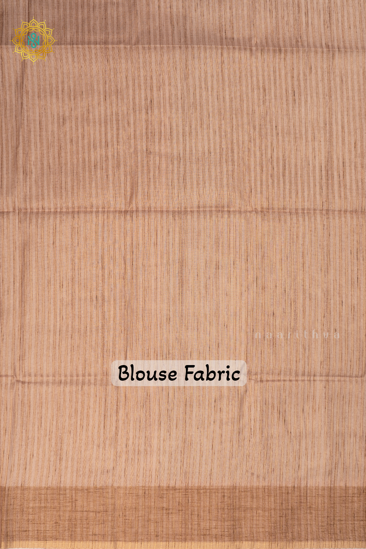 Green with Beige - Semi Tussar Silk saree Allover Plain Body with Contrast Border, Pallu and Blouse