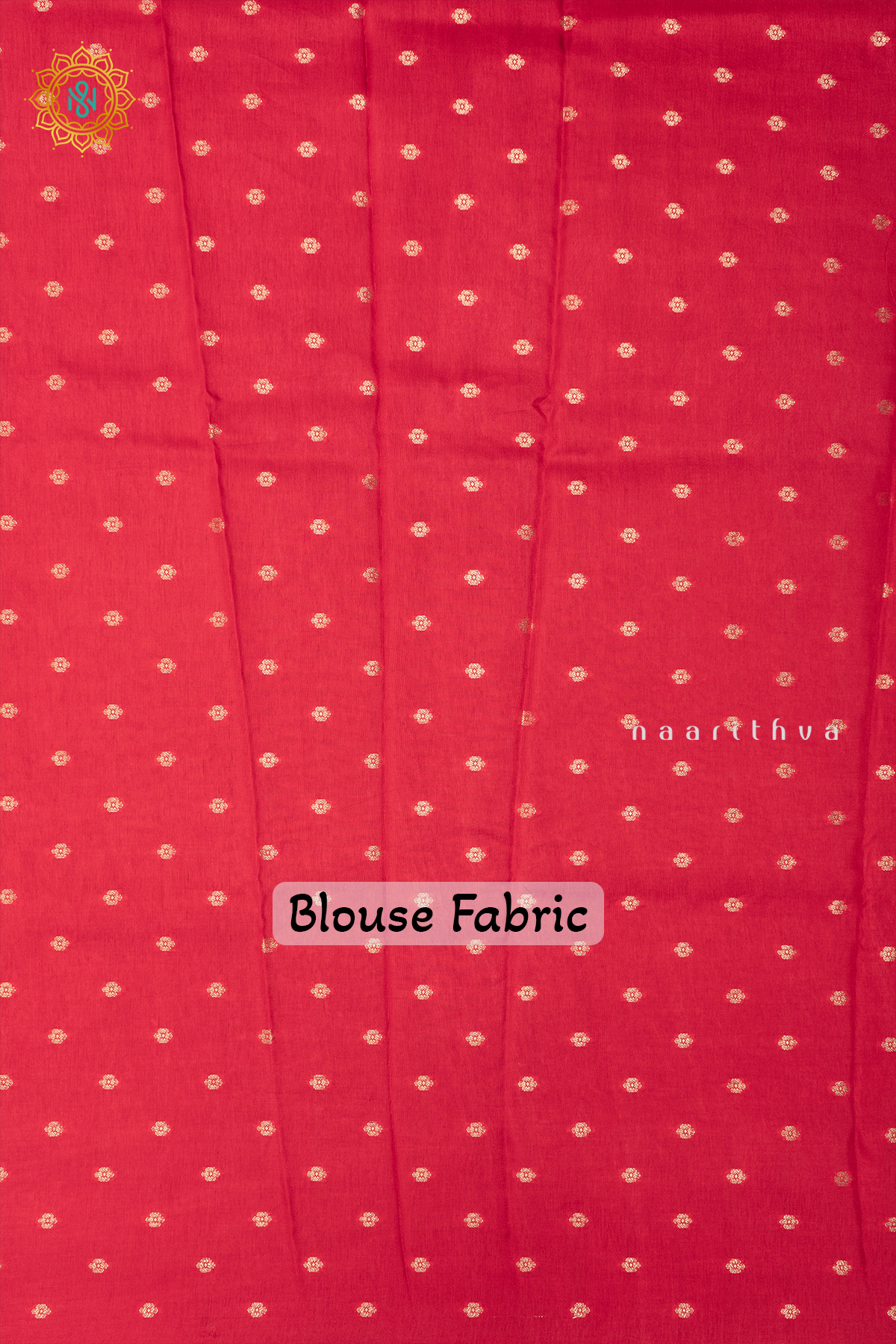 PEACH WITH REDDISH PINK - SEMI CREPE SILK