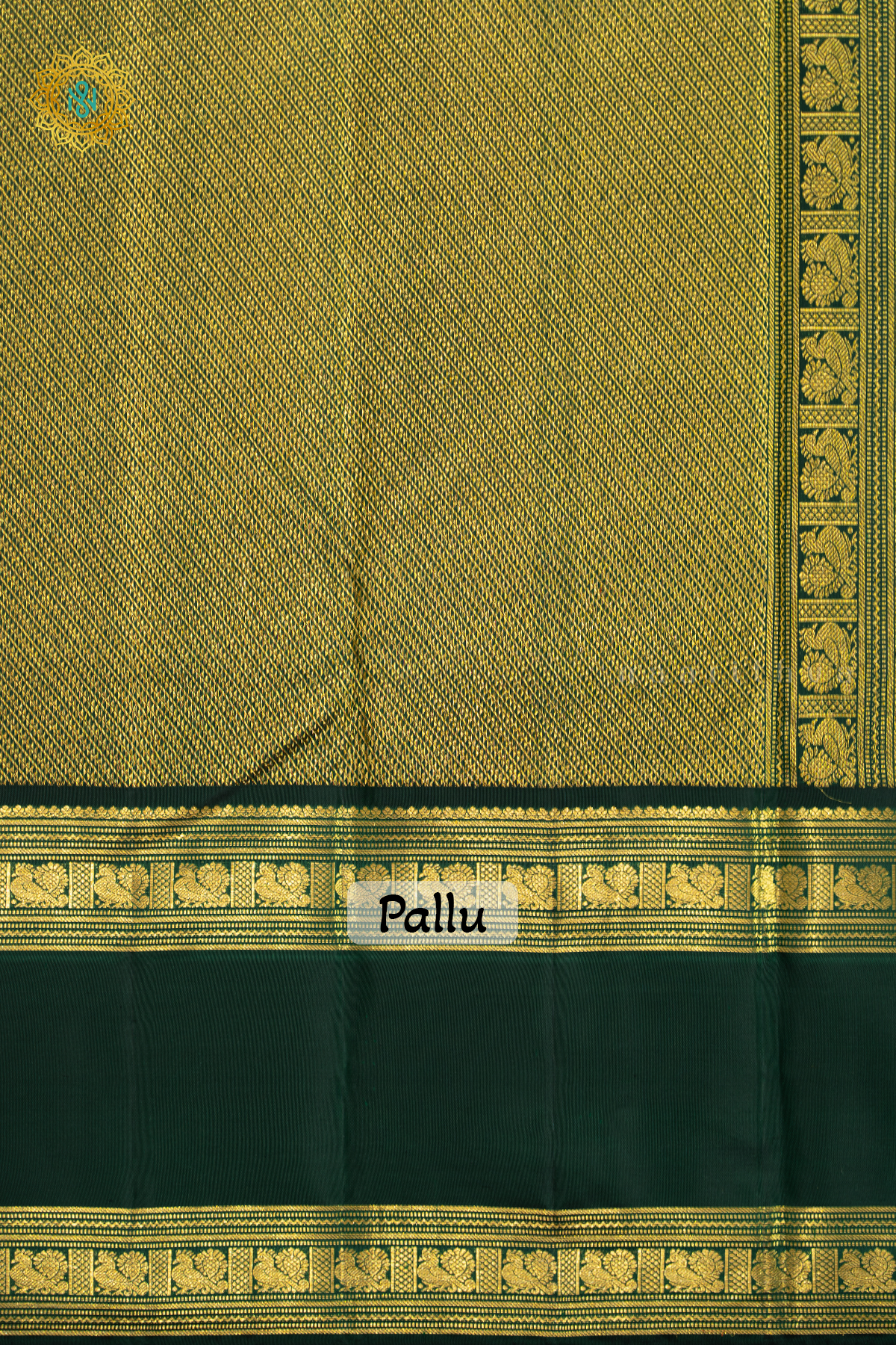 LIGHT PINK WITH BOTTLE GREEN - PURE KANJIVARAM SILK