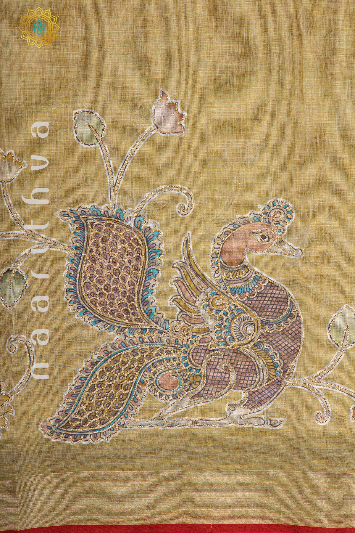 MUSTARD - KALAMKARI LINEN TISSUE